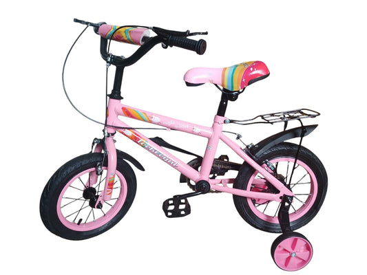 Perfect First Bike for Girls - 12 Inch Pink Kids Bicycle