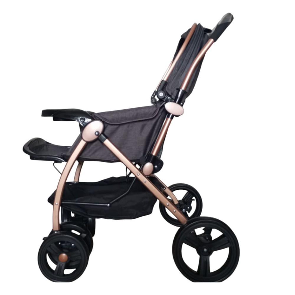 Premium Foldable Full-Sized Baby Stroller Gray
