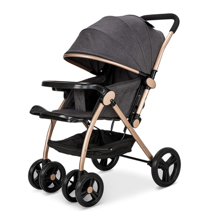 Premium Foldable Full-Sized Baby Stroller Gray