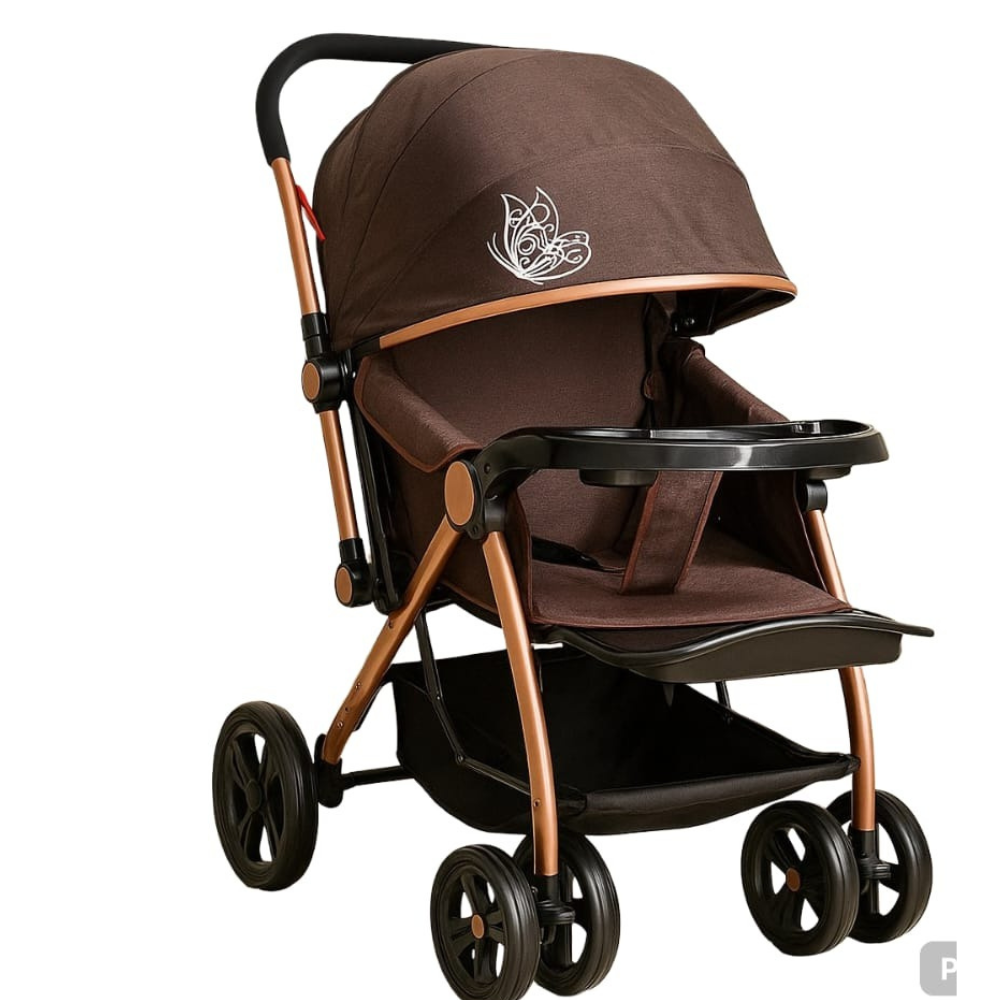 Premium Foldable Full-Sized Baby Stroller Brown