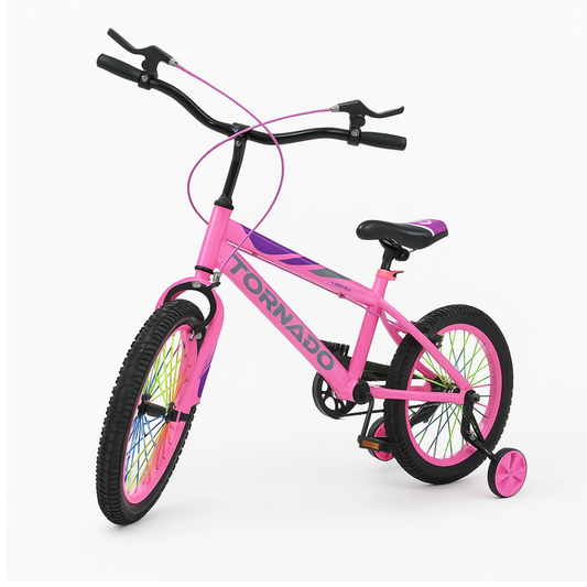 Tornado 16-Inch Kids Bicycle – Pink | Semi Assembled with Manual