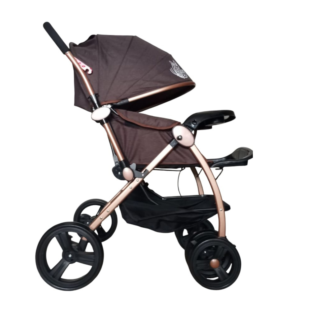 Premium Foldable Full-Sized Baby Stroller Brown