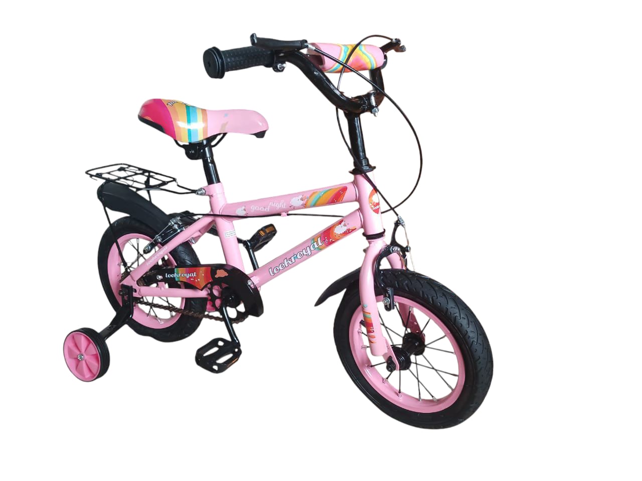Perfect First Bike for Girls - 12 Inch Pink Kids Bicycle