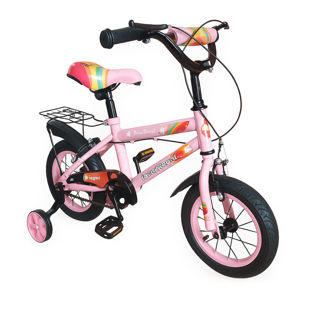 Perfect First Bike for Girls - 12 Inch Pink Kids Bicycle